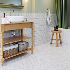 Мозаика Starmosaic Hexagon big белая керамическая 295х256х6 мм матовая - фото 7