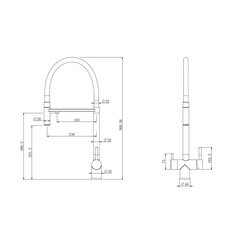 Смеситель для кухни Abber Wasser Kreis хром с высоким изливом с подключением к фильтру однорычажный (AF81141) - фото 2