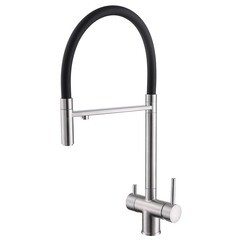 Изображение товара Смеситель для кухни Abber Wasser Kreis хром с высоким изливом с подключением к фильтру однорычажный (AF81141)