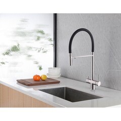 Смеситель для кухни Abber Wasser Kreis хром с высоким изливом с подключением к фильтру однорычажный (AF81141) - фото 3