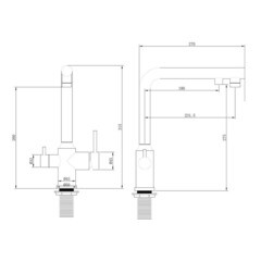 Смеситель для кухни Abber Emotion хром с высоким изливом с подключением к фильтру однорычажный (AF8814) - фото 2