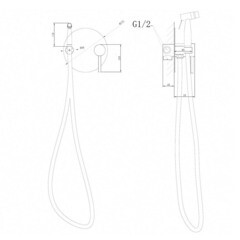 Смеситель с гигиеническим душем встраиваемый Abber Emotion со скрытой частью в комплекте золото (AF8826G) - фото 2