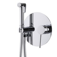 Смеситель с гигиеническим душем встраиваемый Abber Emotion со скрытой частью в комплекте хром (AF8826) - фото 4