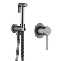 Смеситель с гигиеническим душем встраиваемый Abber Emotion со скрытой частью в комплекте никель (AF8825NG) - фото 4