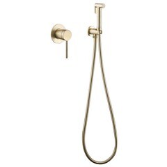 Смеситель с гигиеническим душем встраиваемый Abber Emotion со скрытой частью в комплекте золото (AF8825G)