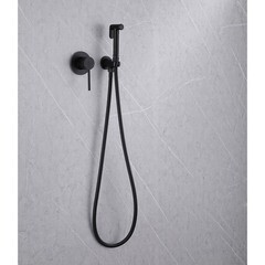 Смеситель с гигиеническим душем встраиваемый Abber Emotion со скрытой частью в комплекте черный (AF8825B) - фото 3