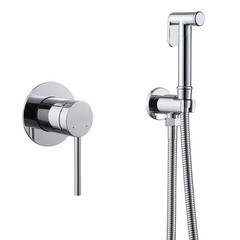 Смеситель с гигиеническим душем встраиваемый Abber Emotion со скрытой частью в комплекте хром (AF8825) - фото 4