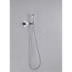 Смеситель с гигиеническим душем встраиваемый Abber Emotion со скрытой частью в комплекте хром (AF8825) - фото 3