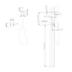 Смеситель с гигиеническим душем встраиваемый Abber Rund со скрытой частью в комплекте золото (AF8725G) - фото 2
