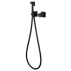 Смеситель с гигиеническим душем встраиваемый Abber Rund со скрытой частью в комплекте черный (AF8725B)