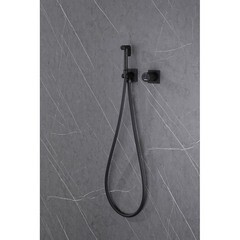 Смеситель с гигиеническим душем встраиваемый Abber Rund со скрытой частью в комплекте черный (AF8725B) - фото 3