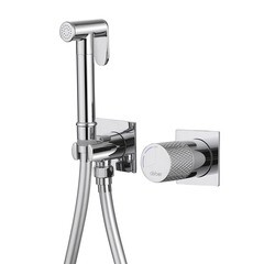 Смеситель с гигиеническим душем встраиваемый Abber Rund со скрытой частью в комплекте хром (AF8725) - фото 4