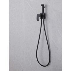 Смеситель с гигиеническим душем встраиваемый Abber Wasserfall со скрытой частью в комплекте черный (AF8625B) - фото 3