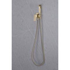 Смеситель с гигиеническим душем встраиваемый Abber Daheim со скрытой частью в комплекте золото (AF8226G) - фото 3