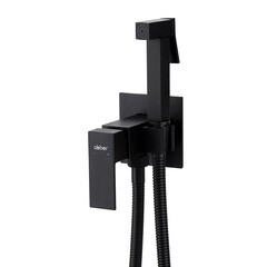 Смеситель с гигиеническим душем встраиваемый Abber Daheim со скрытой частью в комплекте черный (AF8226B) - фото 4