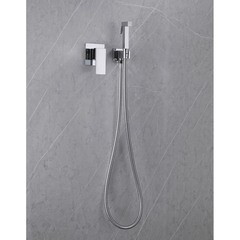 Смеситель с гигиеническим душем встраиваемый Abber Daheim со скрытой частью в комплекте хром (AF8225) - фото 2