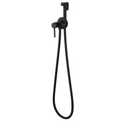 Смеситель с гигиеническим душем встраиваемый Abber Wasser Kreis со скрытой частью в комплекте черный (AF8125B)