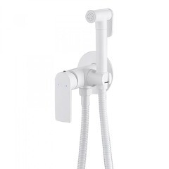 Смеситель с гигиеническим душем встраиваемый Abber Weiss Insel со скрытой частью в комплекте белый (AF8025W) - фото 4