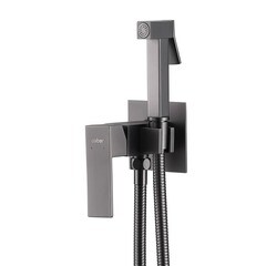 Смеситель с гигиеническим душем встраиваемый Abber Daheim со скрытой частью в комплекте никель (AF8226NG) - фото 4