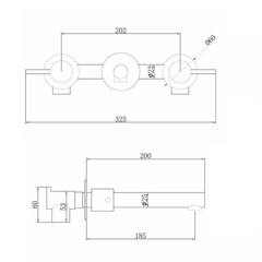 Смеситель для раковины встраиваемый Abber Emotion двухвентильный никель (AF88121NG) - фото 3