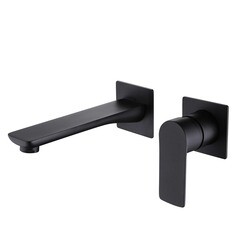 Смеситель для раковины встраиваемый Abber Weiss Insel черный однорычажный (AF8082B)