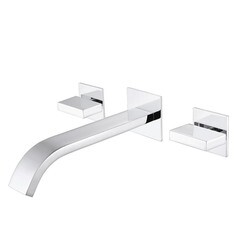 Смеситель для раковины встраиваемый Abber Wasserfall двухвентильный хром (AF8612)