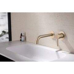 Смеситель для раковины встраиваемый Abber Wasser Kreis однорычажный золото (AF8112G) - фото 3