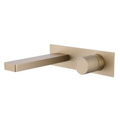 Смеситель для раковины встраиваемый Abber Rund поворотный переключатель золото (AF8712G)