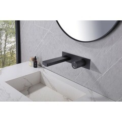 Смеситель для раковины встраиваемый Abber Rund поворотный переключатель черный (AF8712B) - фото 3