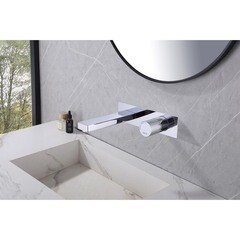 Смеситель для раковины встраиваемый Abber Rund поворотный переключатель хром (AF8712) - фото 3