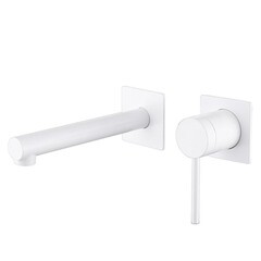 Смеситель для раковины встраиваемый Abber Emotion однорычажный белый (AF8812W)