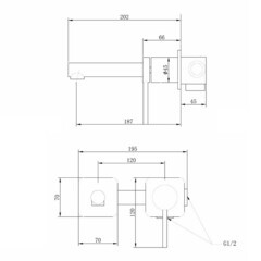 Смеситель для раковины встраиваемый Abber Emotion однорычажный никель (AF8812NG) - фото 2