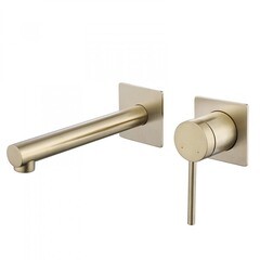 Смеситель для раковины встраиваемый Abber Emotion однорычажный золото (AF8812G)