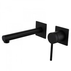 Смеситель для раковины встраиваемый Abber Emotion однорычажный черный (AF8812B)