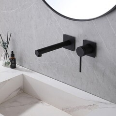 Смеситель для раковины встраиваемый Abber Emotion однорычажный черный (AF8812B) - фото 3