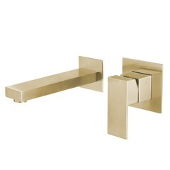 Смеситель для раковины встраиваемый Abber Daheim однорычажный золото (AF8212G)