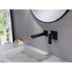 Смеситель для раковины встраиваемый Abber Daheim однорычажный черный (AF8212B) - фото 2