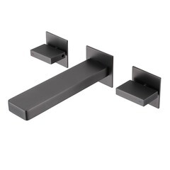 Смеситель для раковины встраиваемый Abber Daheim двухвентильный никель (AF82122NG) - фото 1