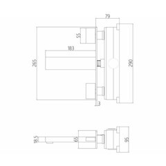 Смеситель для раковины встраиваемый Abber Daheim двухвентильный никель (AF82122NG) - фото 3
