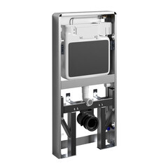 Изображение товара Инсталляция WasserKraft Naab 86 для подвесного унитаза с кнопкой белой со звукоизоляцией (86TLT.040.SE.WH)