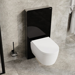 Инсталляция WasserKraft Naab 86 для подвесного унитаза с кнопкой черной со звукоизоляцией (86TLT.040.SE.BL) - фото 3