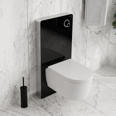 Инсталляция WasserKraft Naab 86 для подвесного унитаза с кнопкой черной со звукоизоляцией (86TLT.040.PE.BL) - фото 3