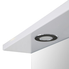 Зеркало с подсветкой с полкой прямоугольное 60х75 см в раме белой/дуб янтарный АСБ-Мебель Магнолия (9099) - фото 4