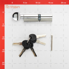 Цилиндр Palidore 110 50/60С мм ключ/вертушка хром - фото 2