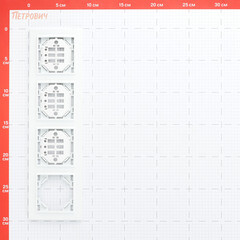 Рамка EKF Минск четырехместная белая (ERM-G-304-10) - фото 2