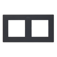 Рамка Simon 24 Harmonie двухместная графит (2400620-038) - фото 1