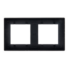 Рамка Simon 24 Harmonie двухместная графит (2400620-038) - фото 3