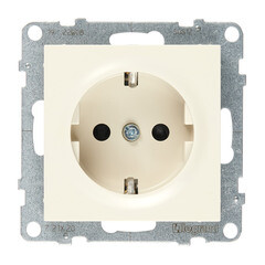 Розетка Legrand Suno встраиваемая слоновая кость со шторками (721220)