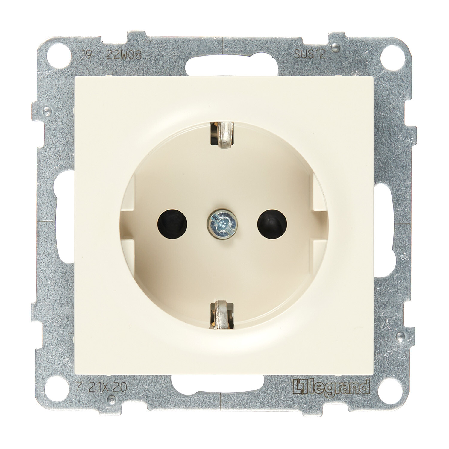 

Розетка Legrand Suno встраиваемая слоновая кость со шторками (721220), Бежевый