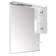 Зеркальный шкаф АСБ-Мебель Мессина 80х106х18 см с подсветкой белый - фото 8